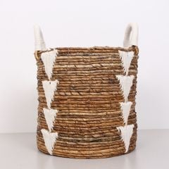 DİDİM 30X31X40 CM. DOĞAL ABAKA EL YAPIMI SEPET M