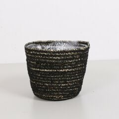 SAKSI DENİZ SAZI SEPET SİYAH RENK 15 CM POŞETLİ