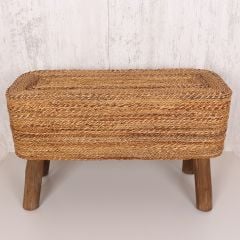 MUZ LİFİ BENCH & DOĞAL TEAK GÖVDE 82X50X50 CM