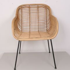 OFİS DOĞAL RATTAN SANDALYE 92X63 CM