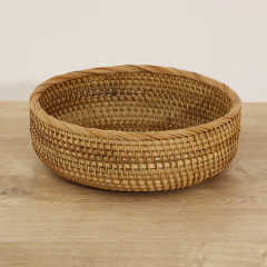 SAMYELİ RATTAN ORTA BOY DEKORATİF TABAK SETİ 23X7 CM