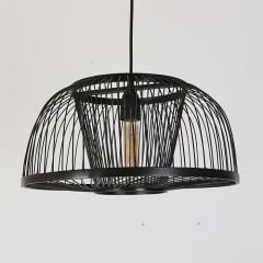 BUSEM 40X22 CM. DOĞAL BAMBU SİYAH AVİZE