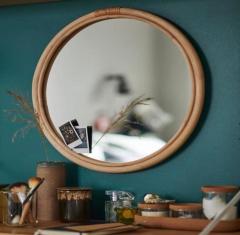 CIRCLE MIRROR NATUREL 80 CM