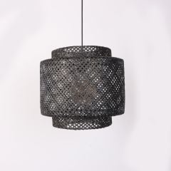 SİYAH SİTRUS 40X37 CM. DOĞAL BAMBU AVİZE