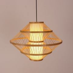 Akman 50x36 cm. Doğal Bambu Avize