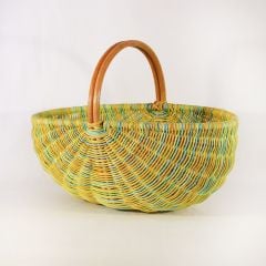 RATTAN 50X33XH23/37 CM. YEŞİL RENKLİ PİKNİK SEPETİ