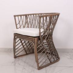 HASURA KUBU GREY RATTAN SANDALYE 68X80 CM