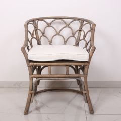 LAILA KUBU GREY RATTAN SANDALYE 65X81 CM