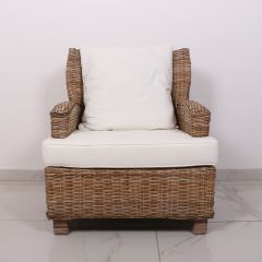 OASIS YARI KUBU GREY RATTAN BERJER 76X85X85 CM