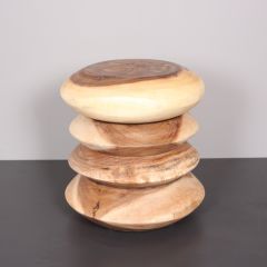 STONE DOĞAL RENK MUNGUR SEHPA 42X43 cm