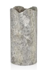 MERMER GRİ TRAVERTEN VAZO 12,5*12,5*26 CM