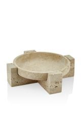 MERMER TRAVERTEN KAİDELİ SUNUM TABAĞI