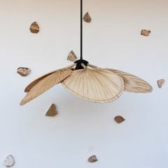 DOĞAL PALMİYE 80X40 CM. ÜÇ DUYLU AVİZE