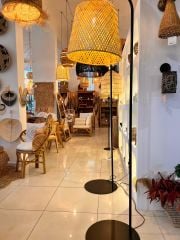 MANOLYA 46X66 CM. DEKORATİF BAMBU LAMBADER AYAKLI