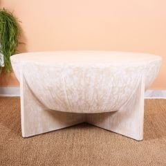 ETSUKO EL YAPIMI TEAK WOOD COFFEE TABLE SEHPA 90x42 CM