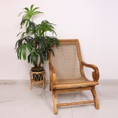 DOĞAL TEAK AĞACI KOLÇAKLI BERJER 105X63X93 CM