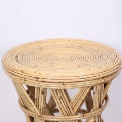 ŞÖLEN 40X36 CM DOĞAL KUBU RATTAN SEHPA & TABURE