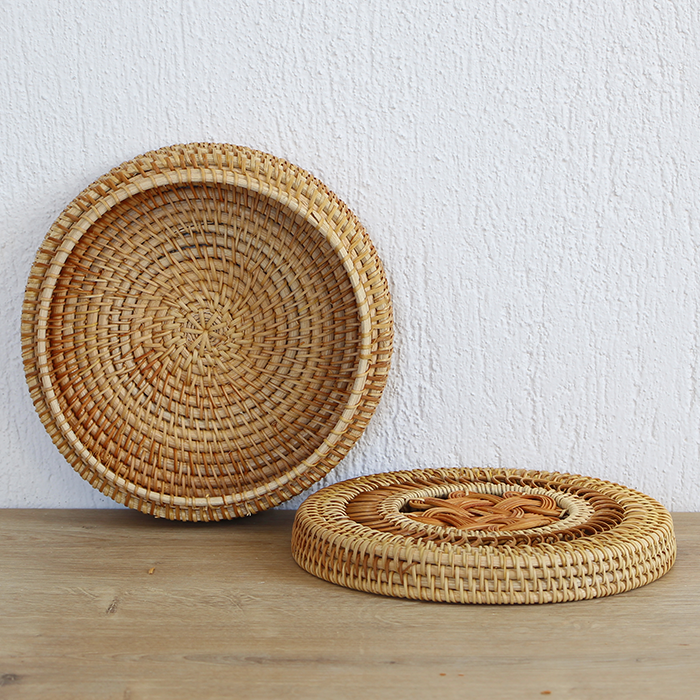 DEKORATİF 18X18X7 CM RATTAN SAKLAMA KUTUSU & OBJE