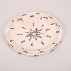 PURE SEDEF 35 X4 CM. SEDEFLİ MOZAİK TEPSİ