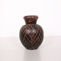 MAUN AĞACI OYMA VAZO 30X12X10 CM