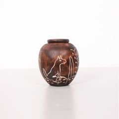 MAUN AĞACI OYMA VAZO 16X10X9 CM