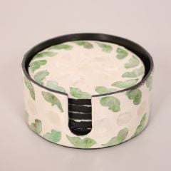 MUTEBER DOĞAL SEDEFLİ KUTULU 6'LI BARDAK ALTLIĞI