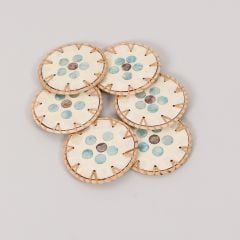 MUTEBER RATTAN 6'LI SEDEFLİ BARDAK ALTLIĞI