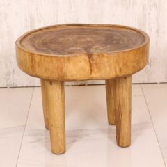 CHARM DOĞAL TEAK AĞACI SEHPA 56X45 CM