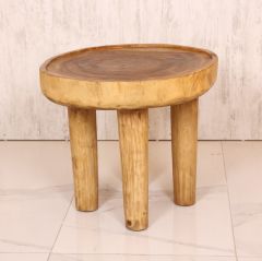 CHARM DOĞAL TEAK AĞACI SEHPA 65X55 CM