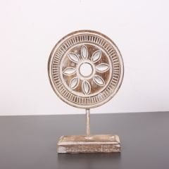 MAUN AĞACI OYMA MASA DEKORU (M) 37X25 CM