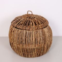 BABİL KAPAKLI DOĞAL ABAKA 45X34 CM SEPET