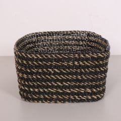 KARADENİZ MUZ LİF EL YAPIMI YUVARLAK BÜYÜK SEPET 35X35X20 CM