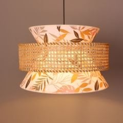 ECE 50X32 CM DOĞAL HAZERAN &ÖZEL BASKILI KUMAŞ AVİZE