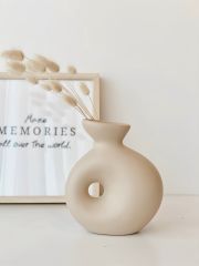 DELİKLİ SERAMİK VAZO BEJ