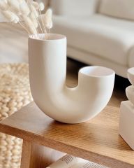 J MODEL SERAMİK VAZO 18 CM