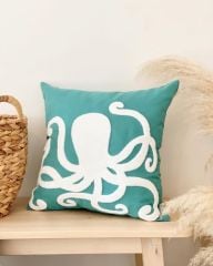 MARİNE KONSEPT AHTAPOT DESENLİ KIRLENT KILIFI YASTIK KILIFI
