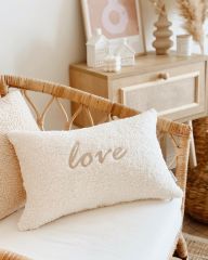 TEDDY YASTIK KILIFI HOME FAMİLİY LOVE HAPPY