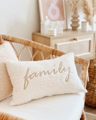 TEDDY YASTIK KILIFI HOME FAMİLİY LOVE HAPPY