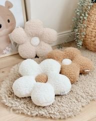 TEDDY ÇİÇEK YASTIK BEYAZ