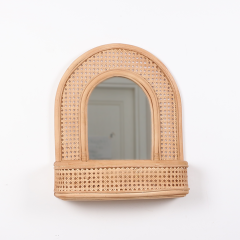 CEMRE 60X17XH50 CM. DOĞAL HAZERAN RATTAN AYNA