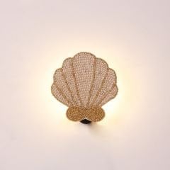 SHELL DENİZ KABUĞU AYDINLATMA MAT SİYAH APLİK 35X30X12 CM