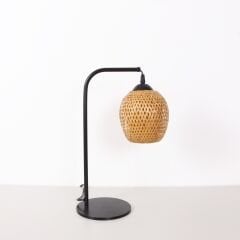 SİYAH BAMBU HİTİT MASA LAMBASI 43X15 CM.