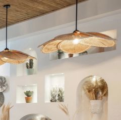 DOĞAL PALMİYE TASARIM AYDINLATMA 80 CM X30 CM