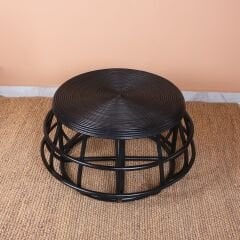 SİYAH RATTAN SEHPA 40X80 CM.