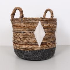 NEVŞEHİR 35X30X38 CM. DOĞAL ABAKA EL YAPIMI SEPET M