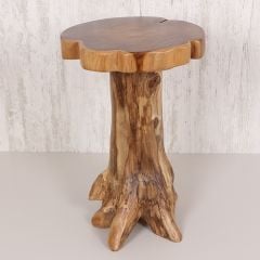 DOĞAL TEAK AĞACI KÖK SEHPA 35x50 CM